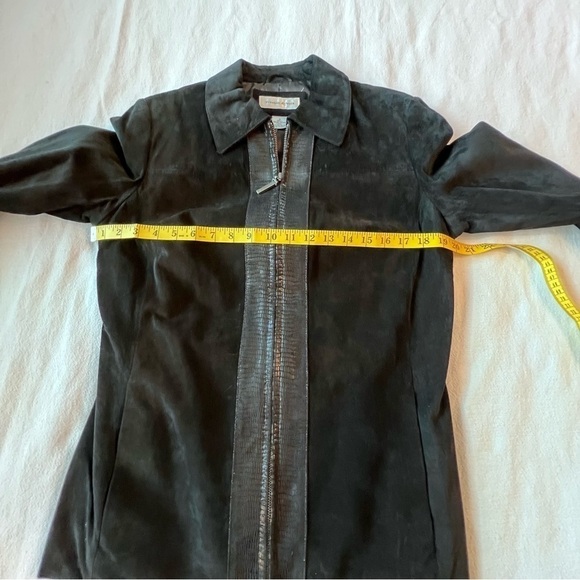 Preston & York Black Soft Suede Leather Full Zip Jacket Womens Size Medium - Picture 6 of 11